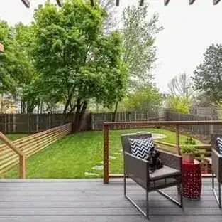 Backyard deck before the renovation