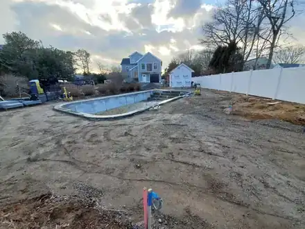 Pool excavation under construction